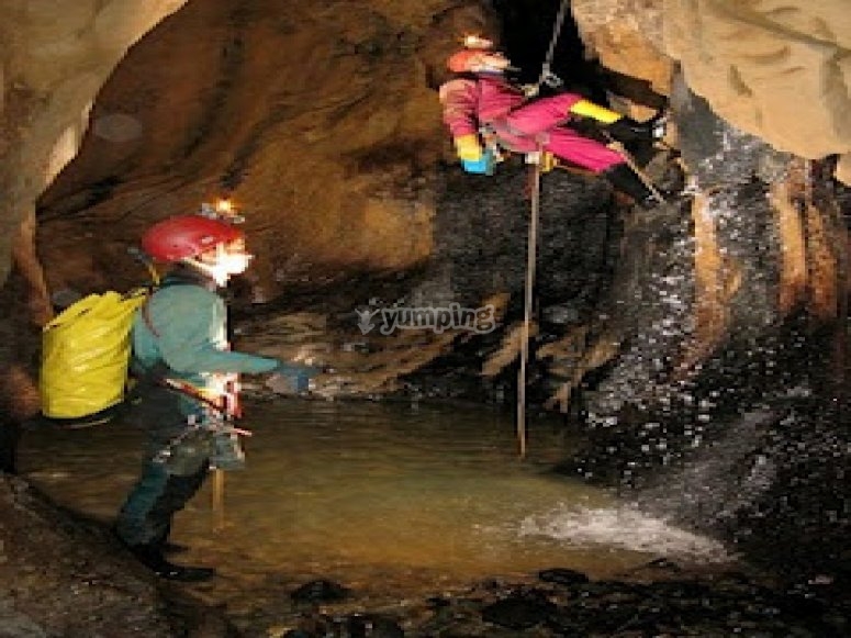 Cave abseiling Cave abseiling